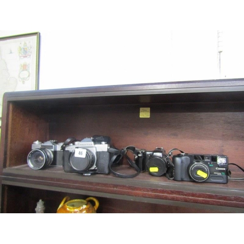 46 - CAMERAS, Praktica MTL3 camera, also Zenit-E camera and 2 others