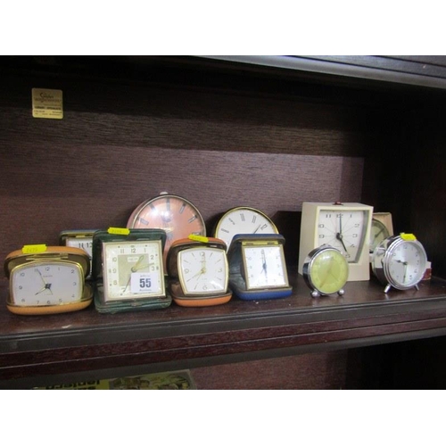 55 - BEDROOM CLOCKS, collection of assorted retro and other bedroom clocks