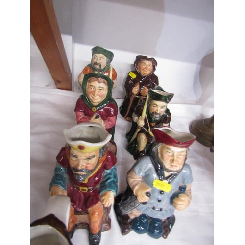 9 - TOBY JUGS, collection of 7 Robin Hood series character jugs by Kirkman