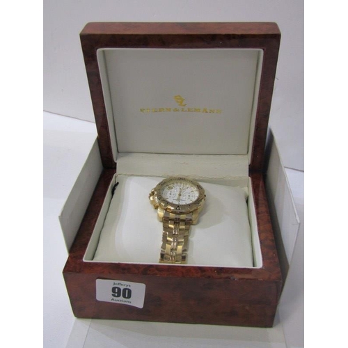 90 - GENTS QUARTZ WRIST WATCH by Stern & Lemann in original inner and outer box, watch appears in good wo... 