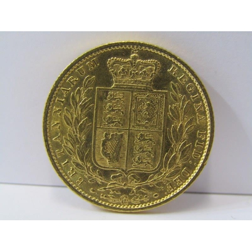 122 - SHIELDBACK SOVEREIGN, full sovereign dated 1855