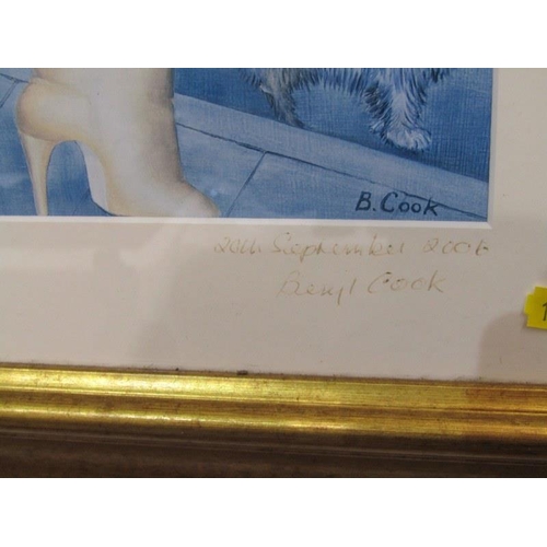 66 - BERYL COOK, signed colour print 