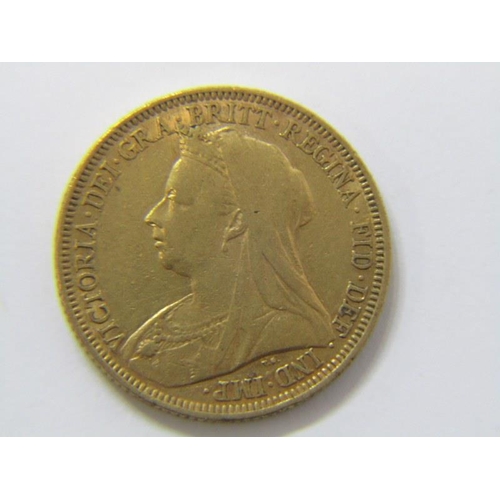 1 - GOLD SOVEREIGN, Victoria 1895 old head Sovereign