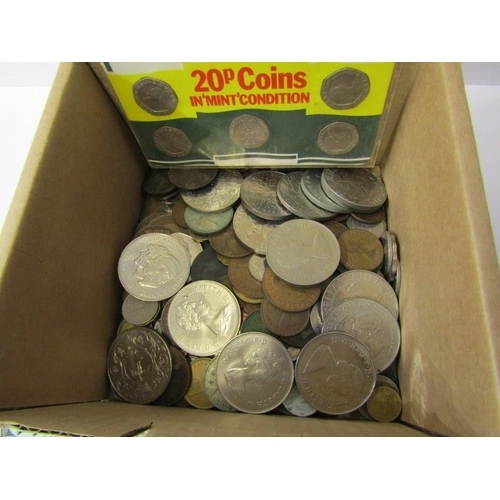 39 - A BOX OF 20TH CENTURY GB CROWNS, half crowns etc, £5 crown & banknotes including page £1 Hollom, 10 ... 