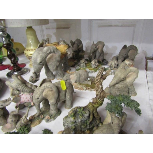 18 - ELEPHANTS, large collection of elephant figures mainly from Tuskers series