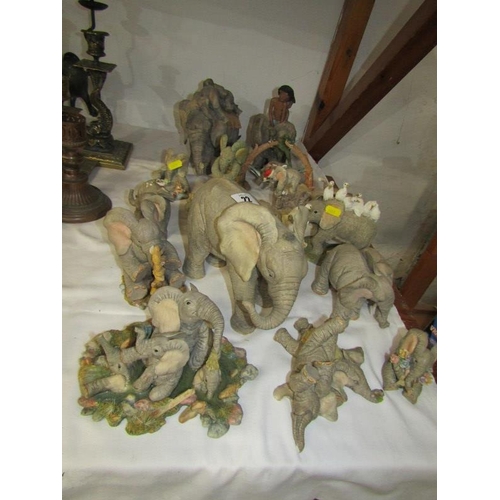 22 - ELEPHANTS, large collection of elephant figures mainly from Tuskers series