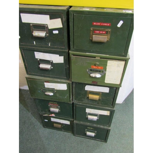 476 - FILING CABINETS, collection of 10 metal filing cabinets
