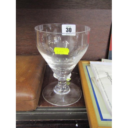 30 - GLASSWARE, set of 6 rummers, 6 Stuart goblets and other similar quality glassware