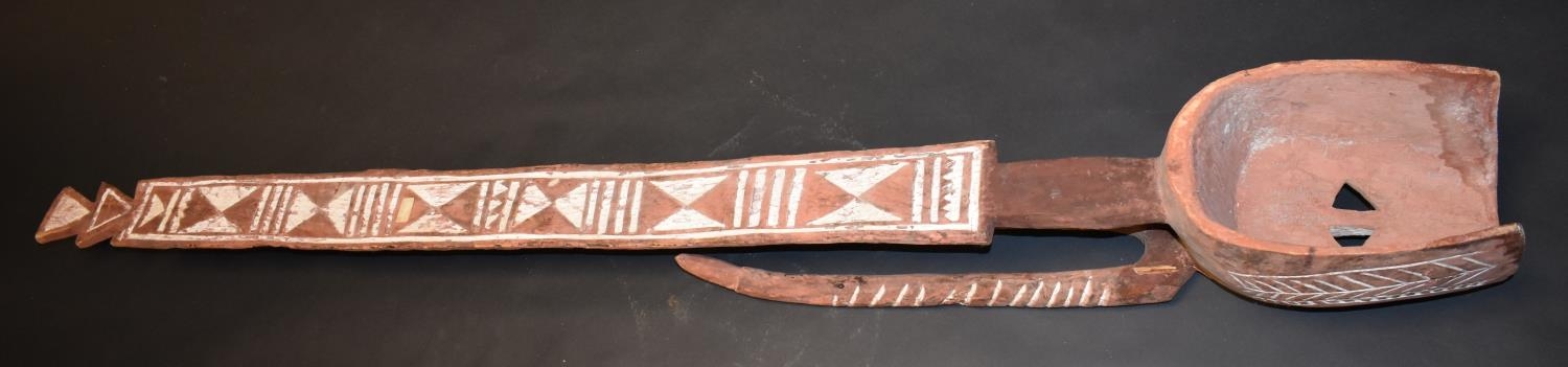 Tribal Art - a Mossi Yatenga plank mask, lofty cresting carved with...