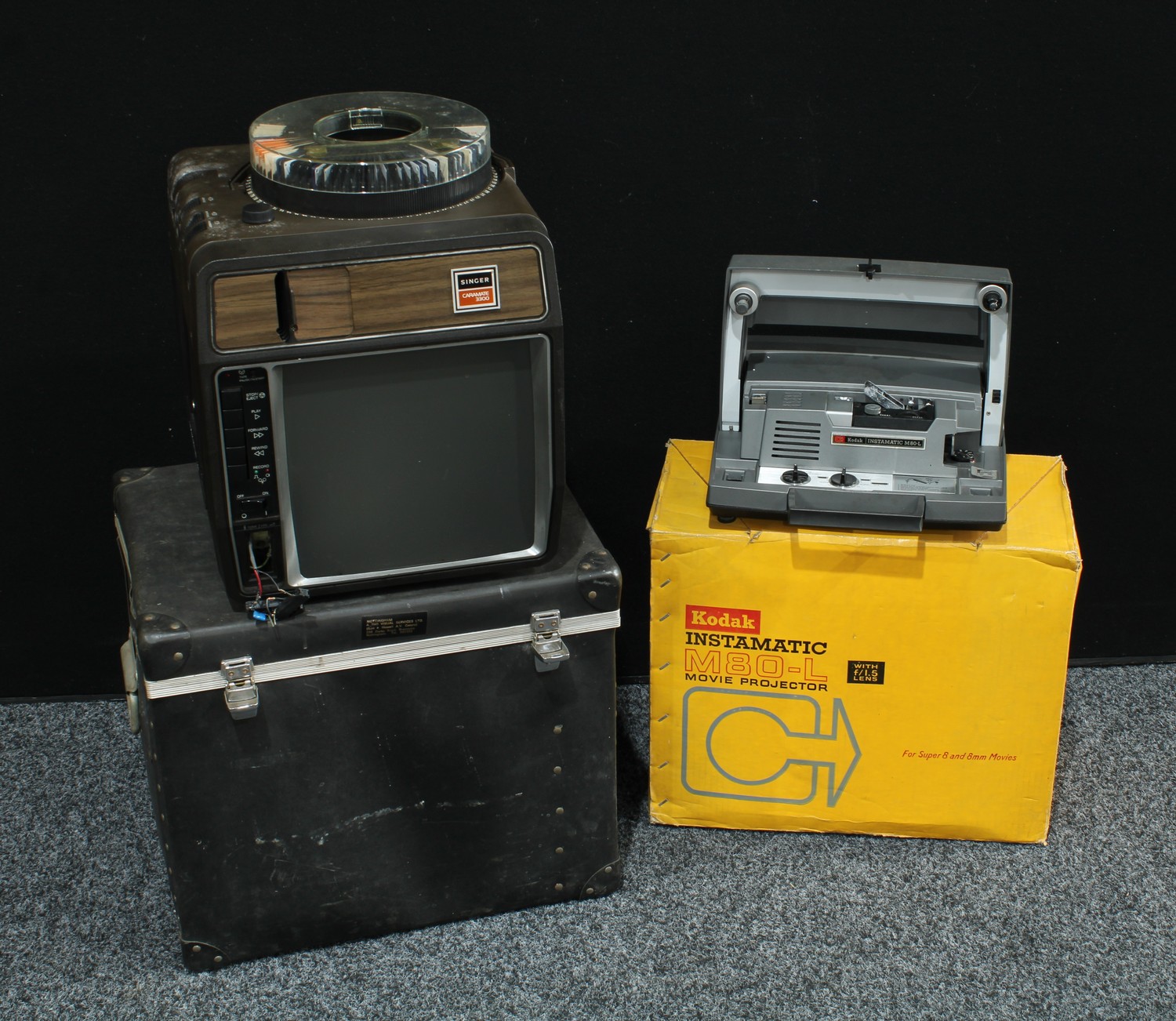 Vintage Technology - a 1960s Singer Caramate 3300 slide projector, cased; a...