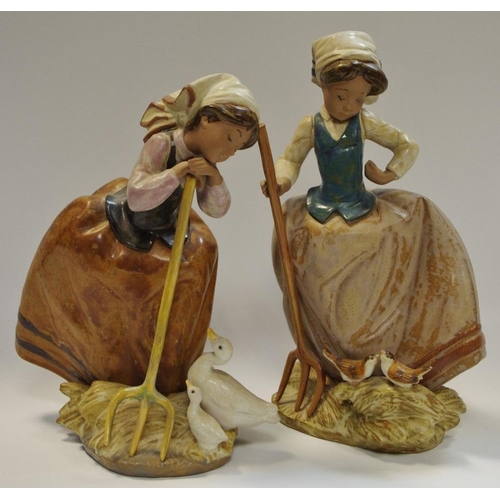 1 - A Lladro figure Sharing The Harvest, another Harvest helpers (2)