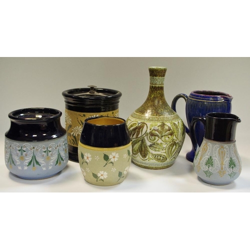 6 - A Glynn Colledge ovoid vase,signed to base; Lovatts Langley including tobacco jar; jugs;vase, etc (6... 