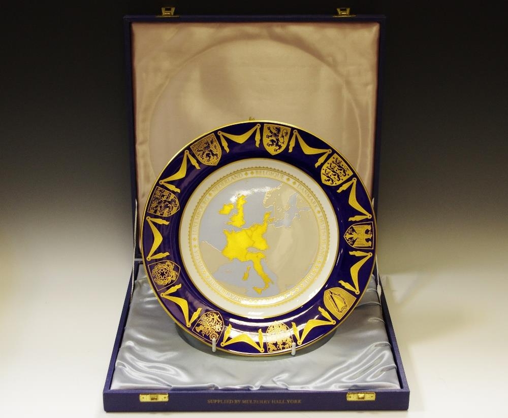 A Spode limited edition plate to commemorate the enlargement of the