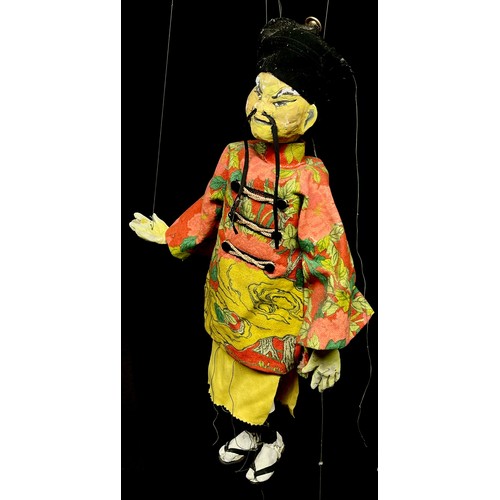2001 - Puppetry – a mid-20th century marionette puppet, in the form of a Chinese Emperor, sculpted and pain... 