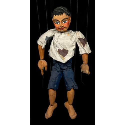 2003 - Puppetry – a mid-20th century marionette puppet, in the form of an Asian boy, carved and painted woo... 