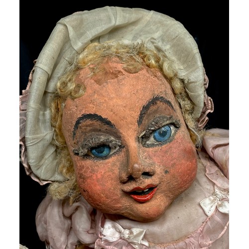 2004 - Puppetry – a mid-20th century large marionette puppet, in the form of a baby girl, sculpted and pain... 