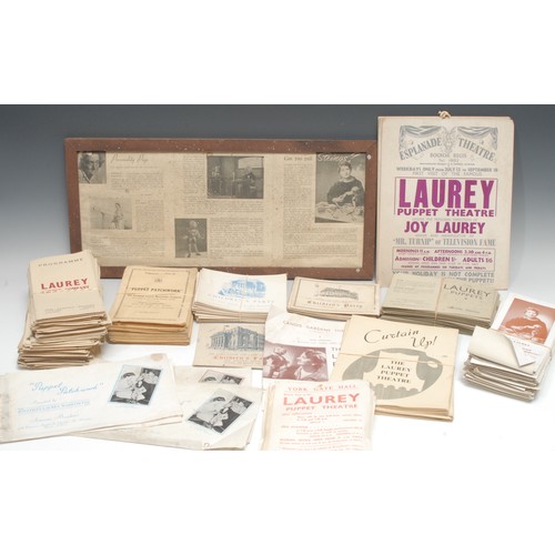 2011 - Puppetry – promotional paper ephemera relating to Joy Laurey and The Laurey Puppet Company, comprisi... 