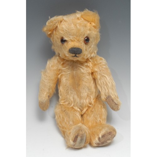 2019 - A 1940’s Chad Valley golden mohair jointed teddy bear, formerly known by his previous owner as Jerry... 