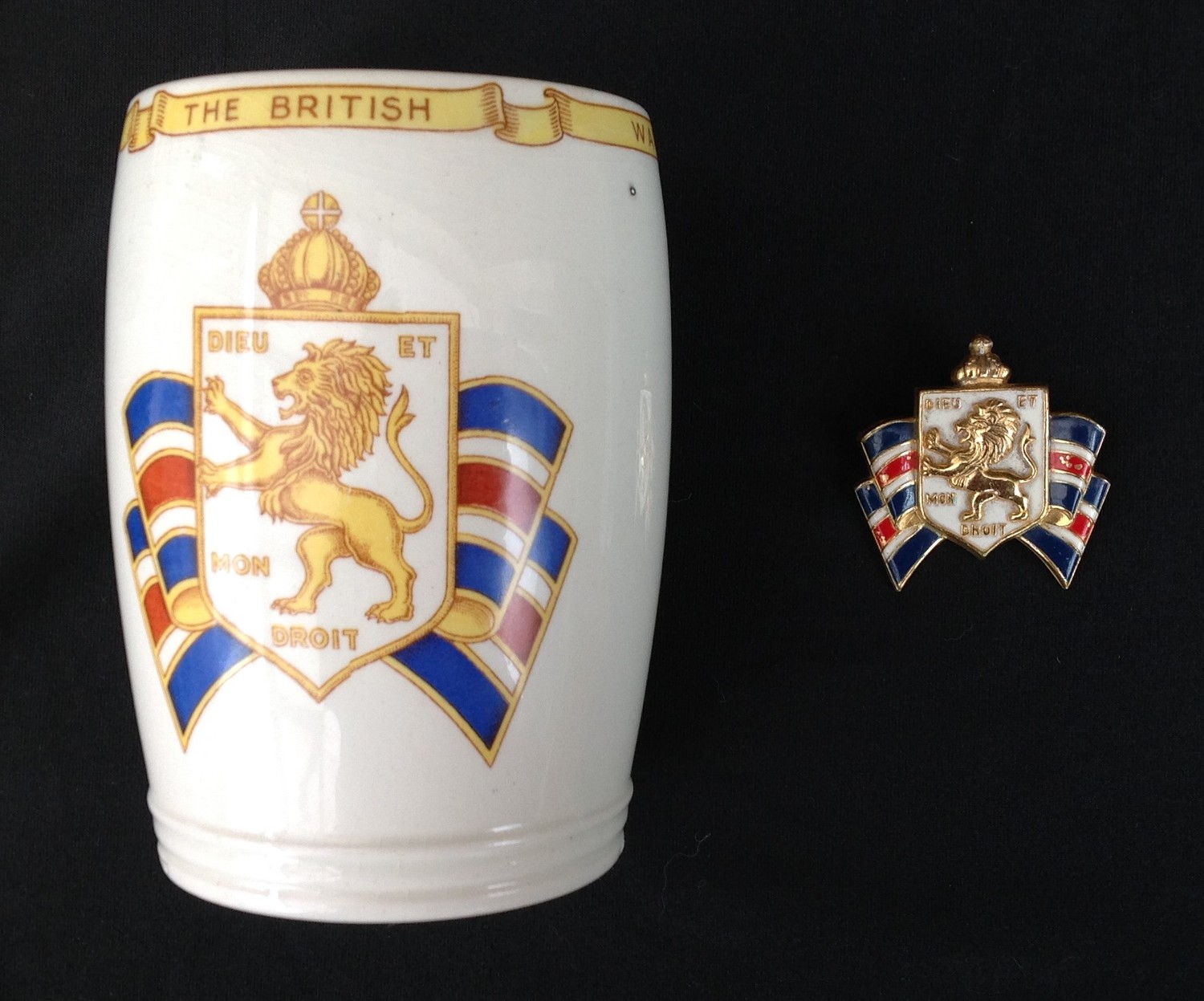 WW2 British War Relief Society badge in enamels with pin bac ...