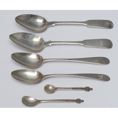 Scottish Provincial Silver - a Fiddle pattern teaspoon, Jose...