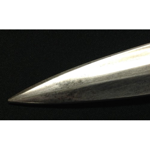 24 - British 1888 pattern Lee Metford bayonet. Double edged blade 302mm in length, maker marked 