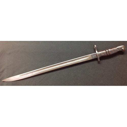 56 - WW1 US P17 Bayonet with single edged fullered blade 430mm in length with makers mark for Winchester ... 