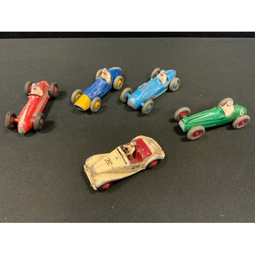 56 - Toys & Juvenalia - Dinky Toys 23H Ferrari, blue body with yellow nose cone, yellow racing number '5'... 