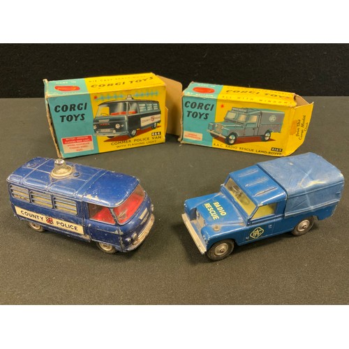 60 - Toys & Juvenalia - Corgi Toys 416S R.A.C. radio rescue Land-Rover, blue body with various decals (ae... 