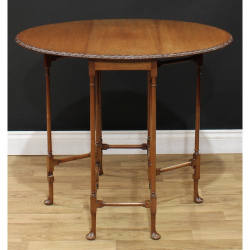 7 - An early 20th century mahogany spider-leg table, in the George III taste, 73.5cm high, 30cm opening ... 