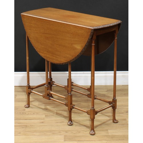 7 - An early 20th century mahogany spider-leg table, in the George III taste, 73.5cm high, 30cm opening ... 