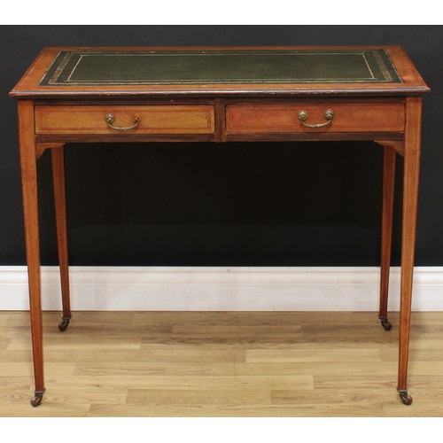 12 - An Edwardian mahogany writing desk, 73.5cm high, 91.5cm wide, 55cm deep, c.1905