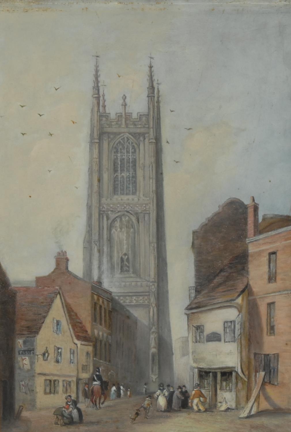 English School (early 20th century) Derby Cathedral watercolour, 37.5cm x...