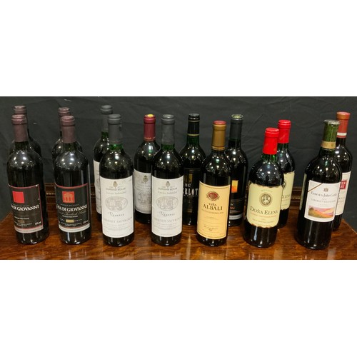 3 - Wines and Spirits; A Selection of Red Wines, mostly 1990's, Cabernet Sauvignon, Californian, Bulgari... 