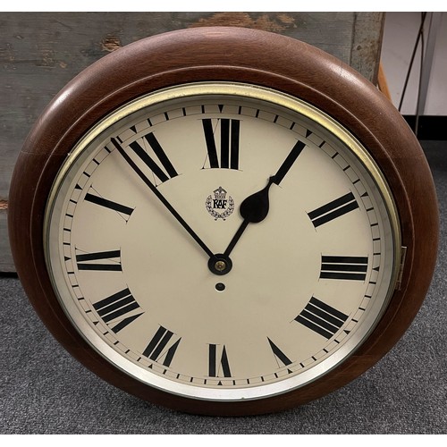 WW2 British RAF Wall Clock with 35cm enamel dial with Roman Barnebys