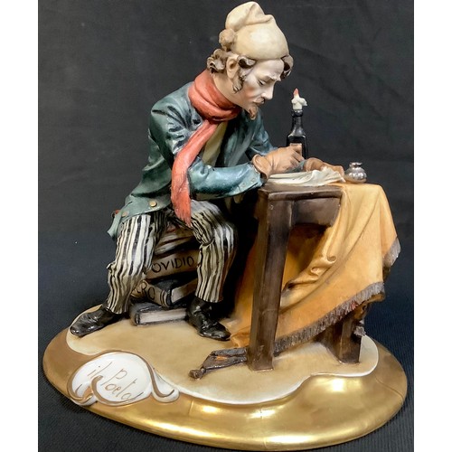 57 - Continental Ceramics - a Capodimonte figure, The Poet, after Tyche Tosca