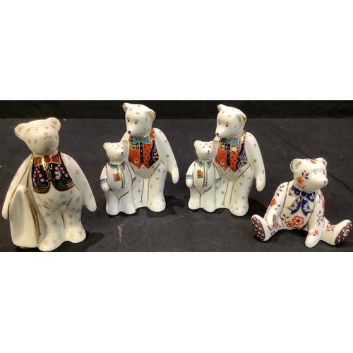 39 - A Royal Crown Derby miniature Teddy model, Teddy and Son, first quality; another, similar, second qu... 