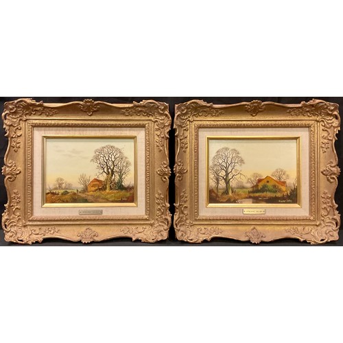 52 - Vincent Selby (1919 - 2004)
A Pair, Autumn Days
signed, oils on board, 14cm x 19.5cm
