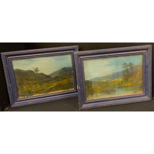 186 - Continental school, early 20th century, a pair, 'Landscape at Ville D'avray', oils on board, 25cm x ... 