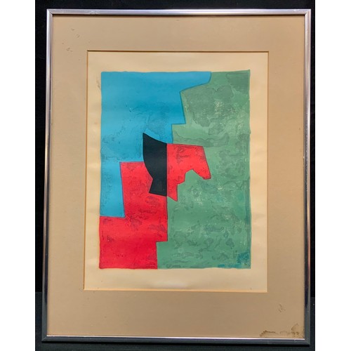 188 - Serge Poliakoff (French 1900-1969), Composition Rouge Verte et Bleue, lithograph. labeled Redfearn g... 