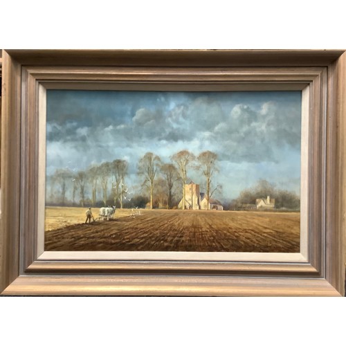 120A - Duncan Palmar (second-half, 20th century)
Ploughing, Near Bently
signed and dated 87, titled to vers... 