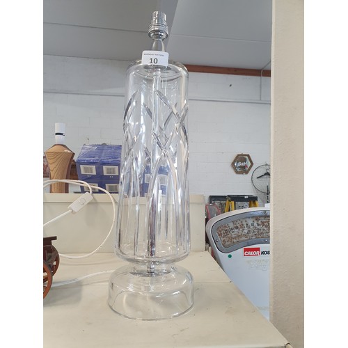 10 - Galway Crystal Lamp