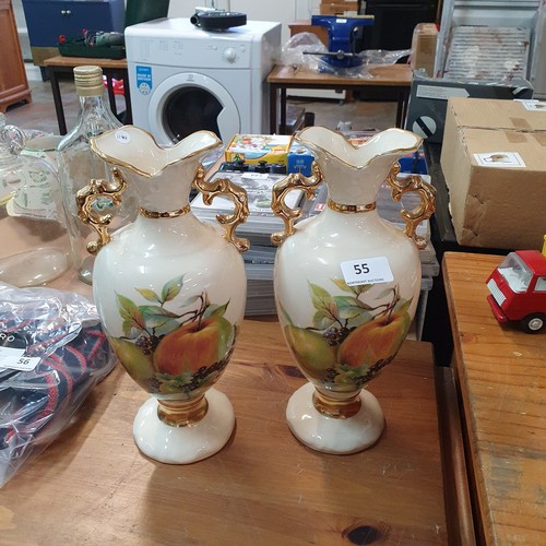 55 - 2 KH Staffordshire Vases