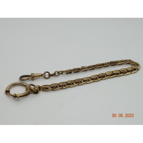 50 - Antique Yellow Metal Pocket Watch Chain (A1)