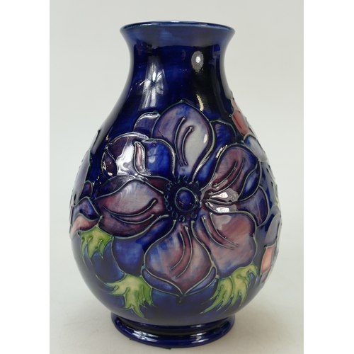 Moorcroft Vase Decorated In The Anemone Design 1989 Height 16cm