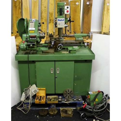 Myford Super 7 Lathe together with a factory fitted vertical and unused ...