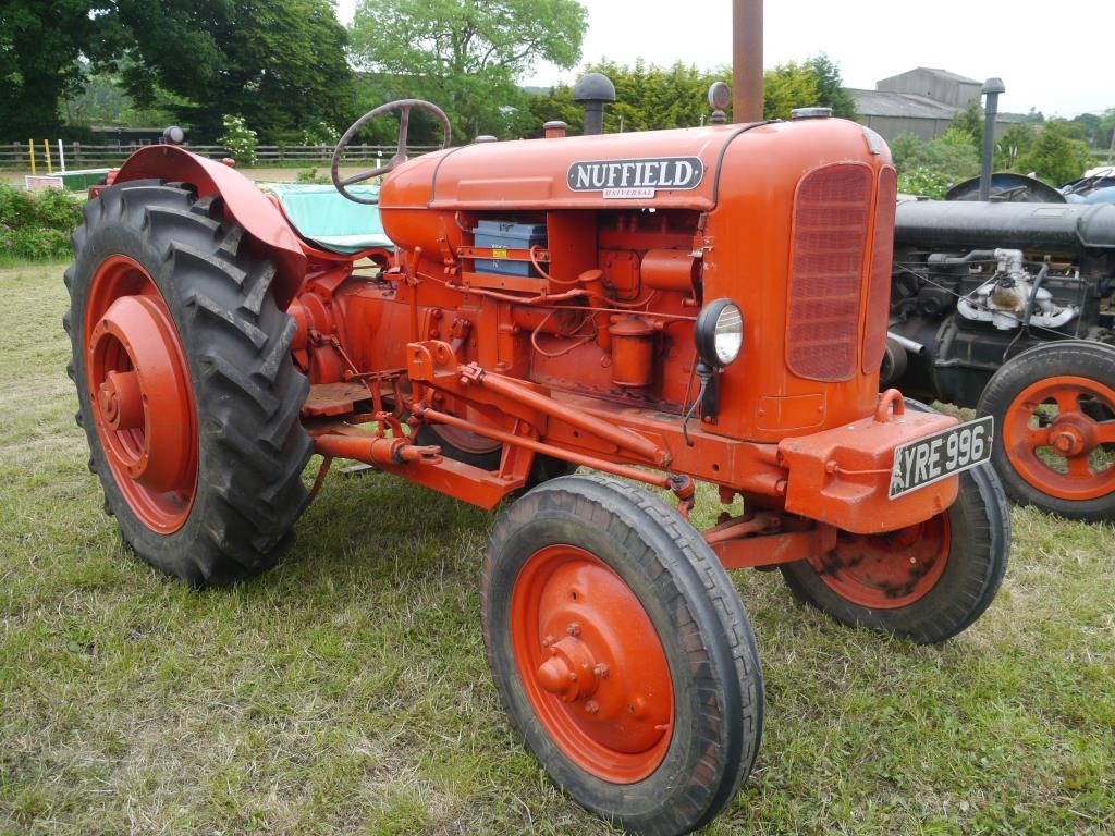 Nuffield Universal M4 tractor with loader brackets, rear wheel weights ...