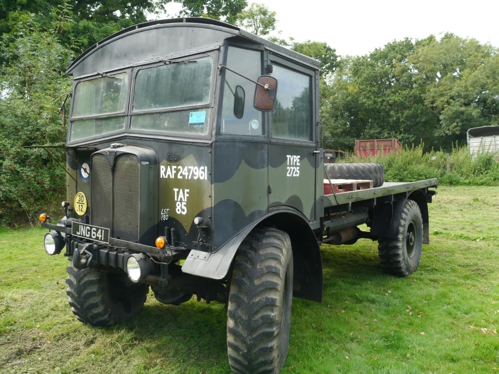 AEC Matador Lorry, ex RAF lorry. runs and drives well, Reg. JNE 641. V5