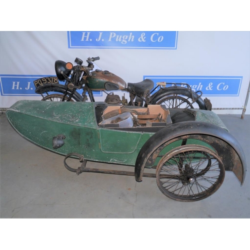 Bsa W34 7 Motorcycle 1934 500cc C W Original Sidecar And Lots Of Spares Believed To Be Complete