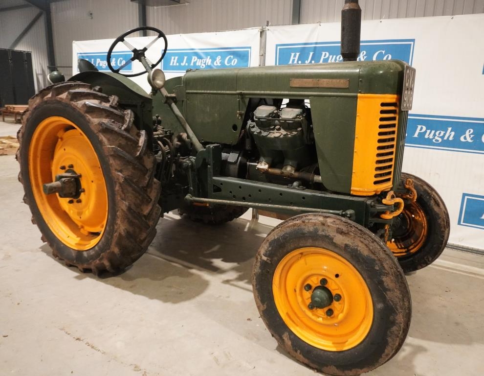 Turner Yeoman of England tractor, runs and drives, Reg. GVJ 908. c/w