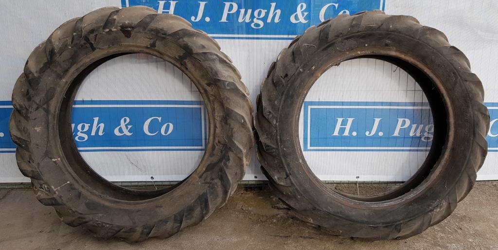 Pair of goodyear rear tractor tyres 10 28